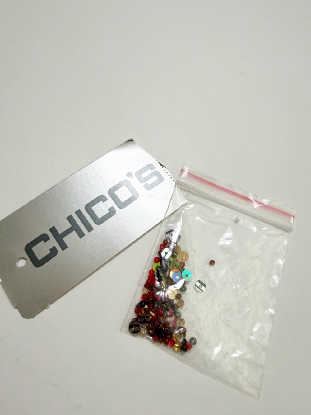 Vintage Chicos Beaded Brass Handle Chain Strap Convertible Crossbody Purse - Picture 15 of 15